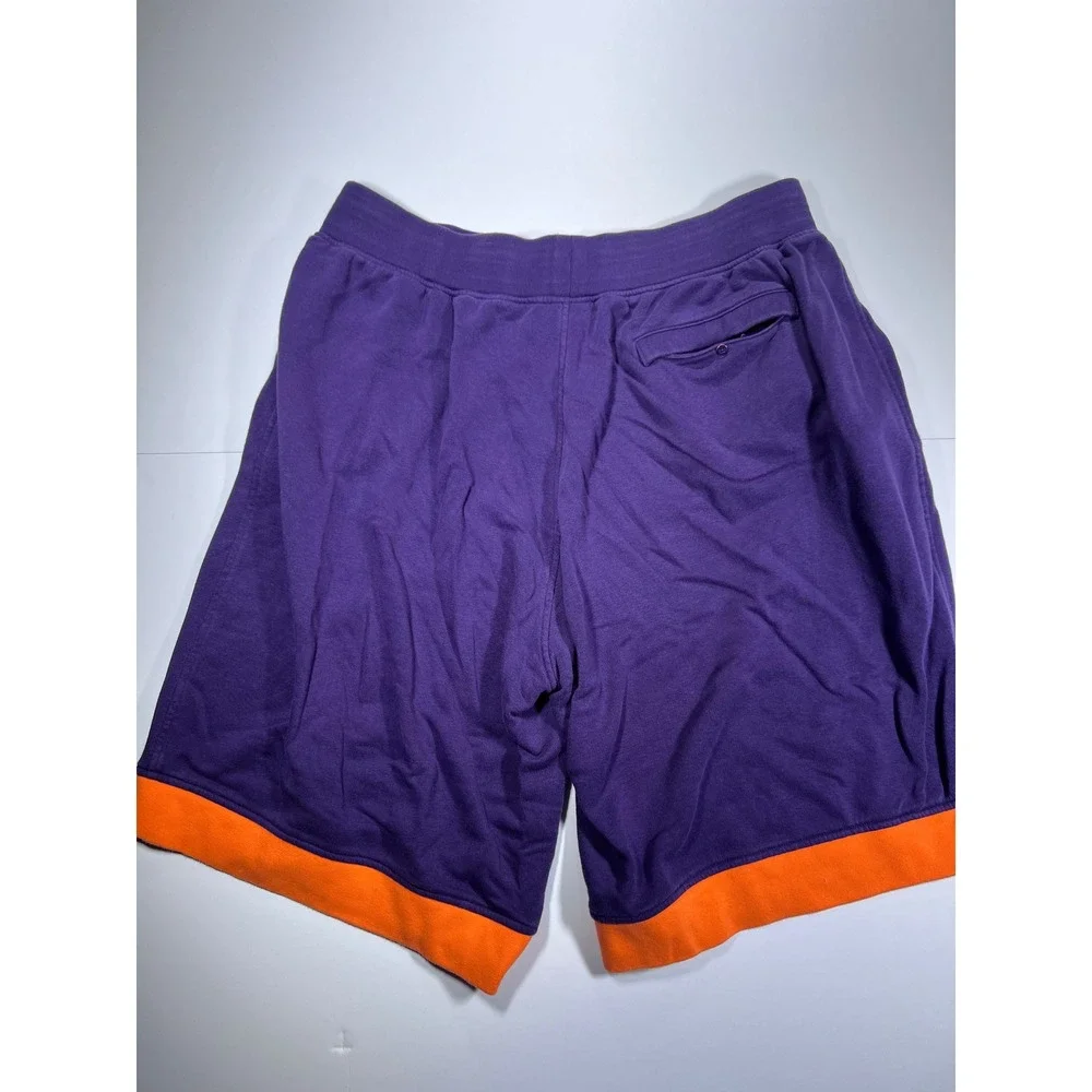 Jordan Basketball Shorts Mens 3XL Purple Orange French Terry Jumpman Athletic